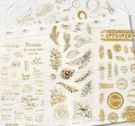 1sheet Hot Stamping Pattern Random Sticker