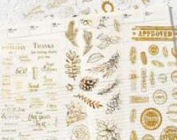 1sheet Hot Stamping Pattern Random Sticker