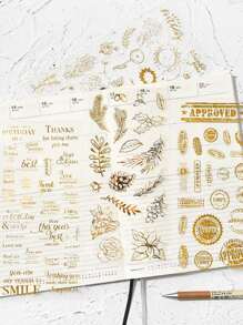 1sheet Hot Stamping Pattern Random Sticker