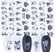 1sheet Line Pattern Nail Art Sticker