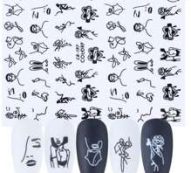 1sheet Line Pattern Nail Art Sticker