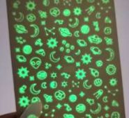 1sheet Luminous Planet Pattern Nail Art Sticker