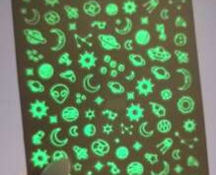 1sheet Luminous Planet Pattern Nail Art Sticker