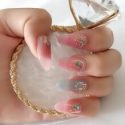 1sheet Rhinestone Decor Nail Sticker