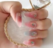 1sheet Rhinestone Decor Nail Sticker