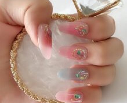 1sheet Rhinestone Decor Nail Sticker