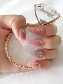 1sheet Rhinestone Decor Nail Sticker