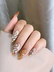 1sheet Snake Pattern Nail Art Sticker