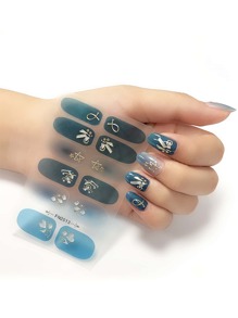 1sheet Star Pattern Nail Art Sticker