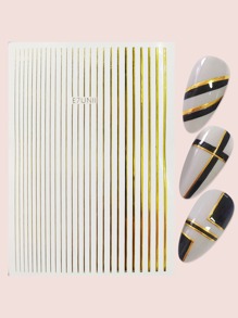 1sheet Striped Nail Art Sticker