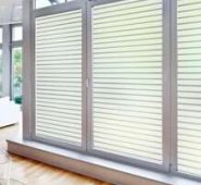 1sheet Striped Pattern Opaque Glass Sticker