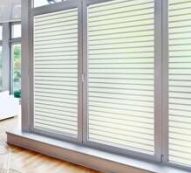 1sheet Striped Pattern Opaque Glass Sticker