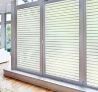 1sheet Striped Pattern Opaque Glass Sticker