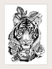 1sheet Tiger Pattern Tattoo Sticker