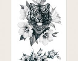 1sheet Tiger Pattern Tattoo Sticker