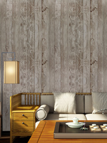 1sheet Wooden Pattern Wall Sticker