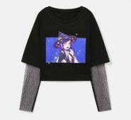 2 In 1 Cartoon Figure Graphic Tee