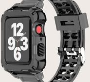 2 In 1 Solid Watchband & Case For iWatch