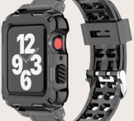 2 In 1 Solid Watchband & Case For iWatch