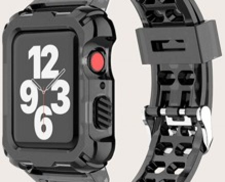 2 In 1 Solid Watchband & Case For iWatch