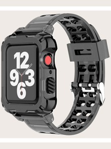 2 In 1 Solid Watchband & Case For iWatch