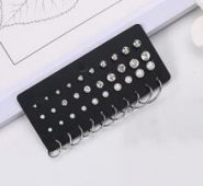 20pairs Rhinestone & Faux Pearl Earring Set
