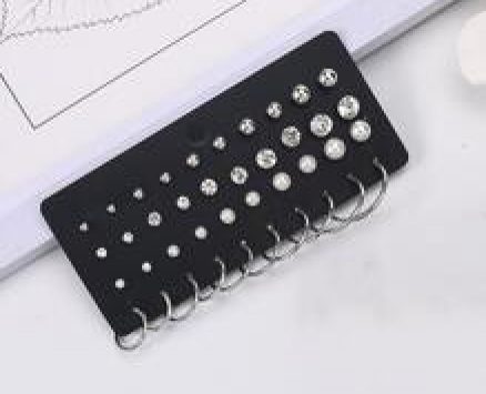 20pairs Rhinestone & Faux Pearl Earring Set