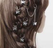 20pcs Butterfly Pendant Hair Ring