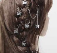 20pcs Butterfly Pendant Hair Ring