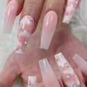 24pcs Cloud Pattern Fake Nail