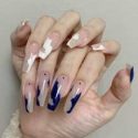 24pcs Colorblock Fake Nail