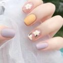 24pcs Floral Pattern Fake Nail