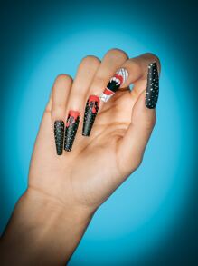 24pcs Halloween Fake Nail