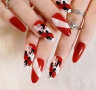 24pcs Halloween Skeleton Pattern Fake Nail