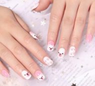 24pcs Kids Cartoon Graphic Fake Nail & 1sheet Tape & 1pc Nail File