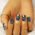 24pcs Leopard Fake Nail & 1sheet Tape & 1pc Nail File