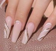 24pcs Line Art Fake Nail