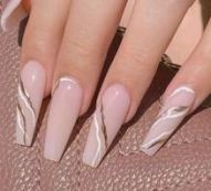 24pcs Line Art Fake Nail