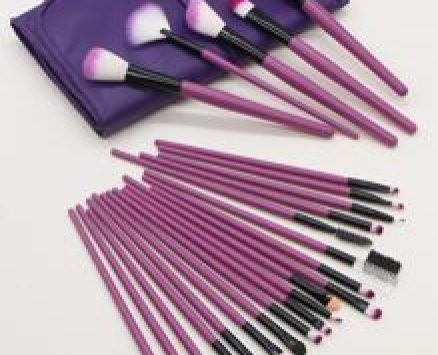 24pcs Makeup Brush Set & 1pc Storage Bag
