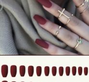 24pcs Matte Fake Nail & 24pcs Tape