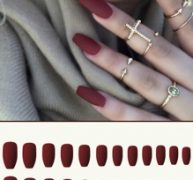 24pcs Matte Fake Nail & 24pcs Tape