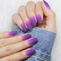 24pcs Ombre Fake Nail & 1sheet Tape & 1pc Nail File