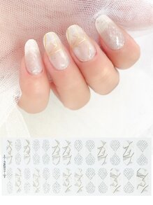 26pcs Graphic Fake Nail & 1pc Nail File