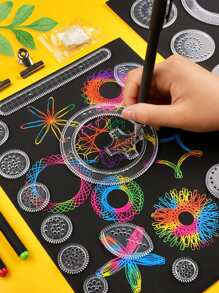 28pcs Clear Spirograph Drawing Ruler