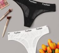 2pack Letter Tape Panty Set