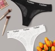 2pack Letter Tape Panty Set