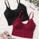 2pack Scallop Floral Lace Bra Set