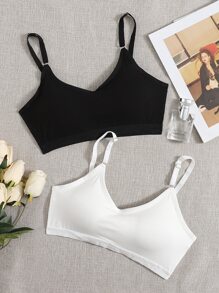 2pack Solid Bra Set