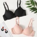 2pack Solid Underwire Bra Set