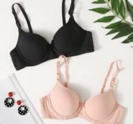 2pack Solid Underwire Bra Set